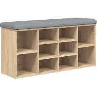 vidaXL Banc à chaussures chêne sonoma 102x32x50 cm bois d'ingénierie