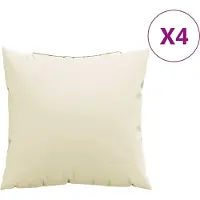 vidaXL Coussins de canapé lot de 4 crème 60x60 cm tissu