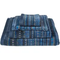 Pip studio Gant de Toilette Pip Studio Geometric Print Dark Blue (Lot de 3)
