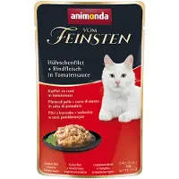 Animonda Vom Feinsten Adult en sauce 18 x 50 g - filet de poulet + viande de bœuf à la sauce tomate