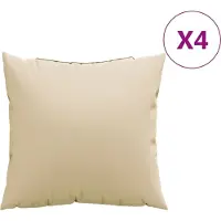 vidaXL Coussins de canapé lot de 4 beige 60x60 cm tissu