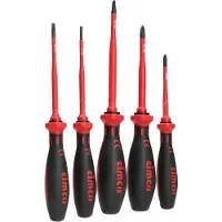 Cimco Jeu de tournevis d'électricien 1000 V SLIM (Cruciforme PZ, Escale)