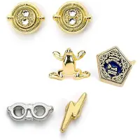 GED Boucles D'oreilles Harry Potter - Set 3 Paires Retourneur, Chocogrenouille, Harry