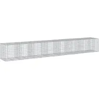 vidaXL Gabion avec couvercle 750x100x100 cm Fer galvanisé