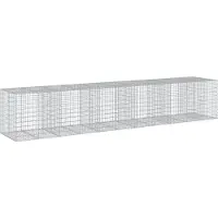 vidaXL Gabion avec couvercle 550x100x100 cm Fer galvanisé