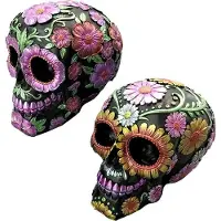 Puckator Dia de los muertos : accessoire de décoration mexicain représentant une marguerite et une tête de mort