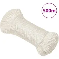 vidaXL Corde de travail Blanc 3 mm 500 m polypropylène