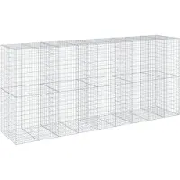 vidaXL Gabion avec couvercle 450x100x200 cm Fer galvanisé