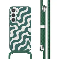 IMoshion Coque design en silicone avec cordon Samsung Galaxy S24 - Petrol Green Groovy