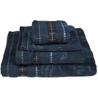 Pip studio Serviette de Bain Pip Studio Jasmin Jacquard Dark Blue (70 x 140 cm)