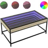 vidaXL Table basse avec Infinity-LED Chêne Sonoma 90x50x41 cm