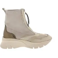 Hispanitas pour femme. HI243628 Baskets en cuir beige (41), 3 à 5 cm, Fermeture éclair, Casuel