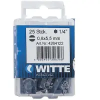 Witte Embout Plat Pour Tournevis Pl 6.5 Tin 25 Mm 15 Unités
