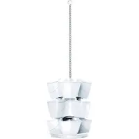 Prosperplast Pot Pour Herbes 3 Casacades Suspendus Coubi Herbal Blanc