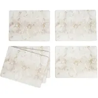 Creative Tops Set de 6 sets de table, dos en liège, Design de Weine, Gris, Blanc, Sets de table Medium