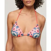 Superdry Femme Haut de Bikini Triangle à Nouer Rose Taille: 44
