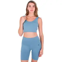 Hurley Block Party Active Medium Impact Sports Bra Bleu L Femme