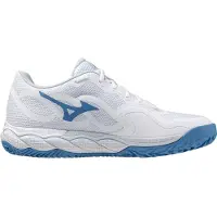 Mizuno Chaussures de Tennis Mizuno Femme Wave Enforce Court CC White Parisian Blue Plein Air-Taille 42
