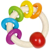 Goki - Hochet avec 5 anneaux arc-en-ciel - GOLLNEST &amp; KIESEL