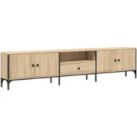 vidaXL Armoire TV avec tiroir Chêne Sonoma 200x25x44cm Bois composite