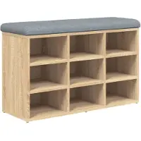 vidaXL Banc à chaussures Chêne Sonoma 82x32x50 cm Bois d'ingénierie