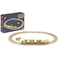 Janod Story Train With Circuit Marron Enfants