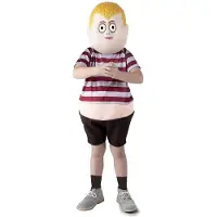 MOM Pantalon Pugsley Addams. T-shirt Avec Ventre Et Masque Déguisement Junior