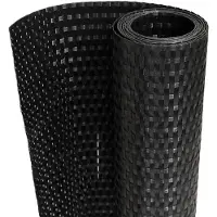 vidaXL Pare-vue balcon noir 300x90 cm Poly rotin
