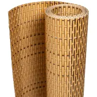 vidaXL Pare-vue balcon brun clair 300x90 cm Poly rotin