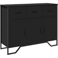 vidaXL Sideboard Noir 97x32,5x74,5 cm Bois composite
