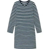 Schiesser Chemise de nuit 'Casual Essentials' bleu foncé / blanc