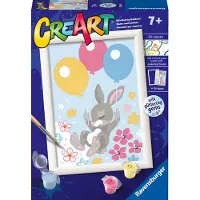 Ravensburger - CREART SÉRIE D LAPIN AVEC BALLONS, 23564