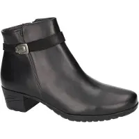 Fluchos pour femme. F0937 Bottines en cuir Charis F0937 noir - Hauteur du talon : 4 cm (41), 3 à 5 cm, Fermeture éclair, Casuel