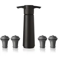VacuVin Pompe à Vin Vacu Vin Vacuum Wine Saver (5 Pièces)