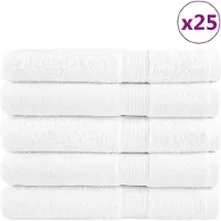 vidaXL Serviettes de sauna de qualité supérieure SOLUND 25 pcs blanc