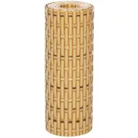 vidaXL Paravent de balcon 10 pcs. Marron clair 255x19 cm Poly rotin