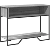 vidaXL Table console sonoma gris 100x35x74,5 cm bois d'ingénierie