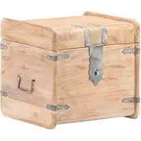 vidaXL Coffre 40x40x40 cm Bois d'acacia solide