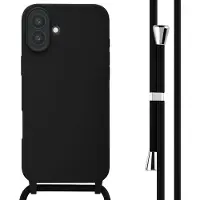 IMoshion Coque en silicone avec cordon Apple iPhone 16 Plus - Noir