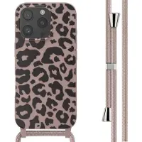 IMoshion Coque design en silicone avec cordon Apple iPhone 16 Pro - Animal Pink