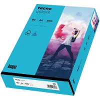 OVOL Papier couleur tecno Colors, format A4, 80 g/m², bleu, paquet de 500 feuilles
