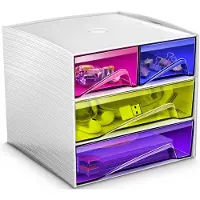 Cep Mini-boîte à tiroirs MyCube Happy, 4 tiroirs, multicolore