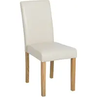 Beliani Lot de 2 chaises de salle à manger beige en pieds en bois traditionnel
