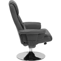 Beliani Fauteuil Massant Cuir Pu Gris Legend