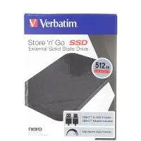 Verbatim Store 'n' Go - Disque dur à semi-conducteurs - 512 Go - externe (portable) - USB 3.2 Gen 1 (connecteur USB-C)