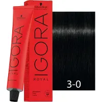 Schwarzkopf Professional Igora Royal Cools Coloration permanente 60 ml 3-0 Dark Brown Natural
