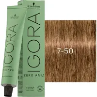 Schwarzkopf Professional Igora Zero Amm Coloration permanente 60 ml 7-50