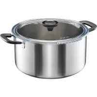 Fiskars Stainless Steel Pot With Lid Functional Form 7l Argenté