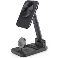 Mobilize 3-en-1 Sans fil Chargeur magnétique 15W Noir (15 W), Chargeur sans fil, Noir