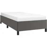vidaXL Cadre de lit Gris 90x190 cm Similicuir